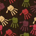 thumbnail image 1 of Ahgly Company Tapis d'Intérieur Lavable à la Machine, Carré, Transitionnel, Brun Selle, Tapis de Zone, 5 Pieds Carré, 1 of 7