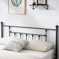thumbnail image 3 of VECELO Queen Size Metal Platform Bed Frame with Headboard and Footboard, Heavy Duty Bed Frame, No Box Spring Required, Black, 3 of 8