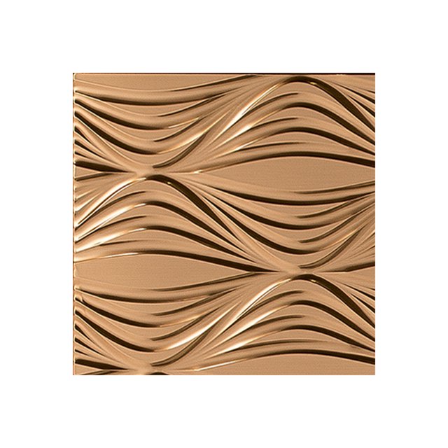 Fasade Shallot Polished Copper Wall Panel Sample 12" x 12"