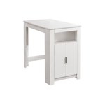 Monarch Specialties Dining Table, 48" Rectangular, Counter Height, Kitchen, Small, Storage, White Laminate, Contemporary, Modern