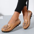 thumbnail image 4 of B91xZ Mocassins pour Femmes Bout Rond Talon Haut Bloc, Marron 7, 4 of 5
