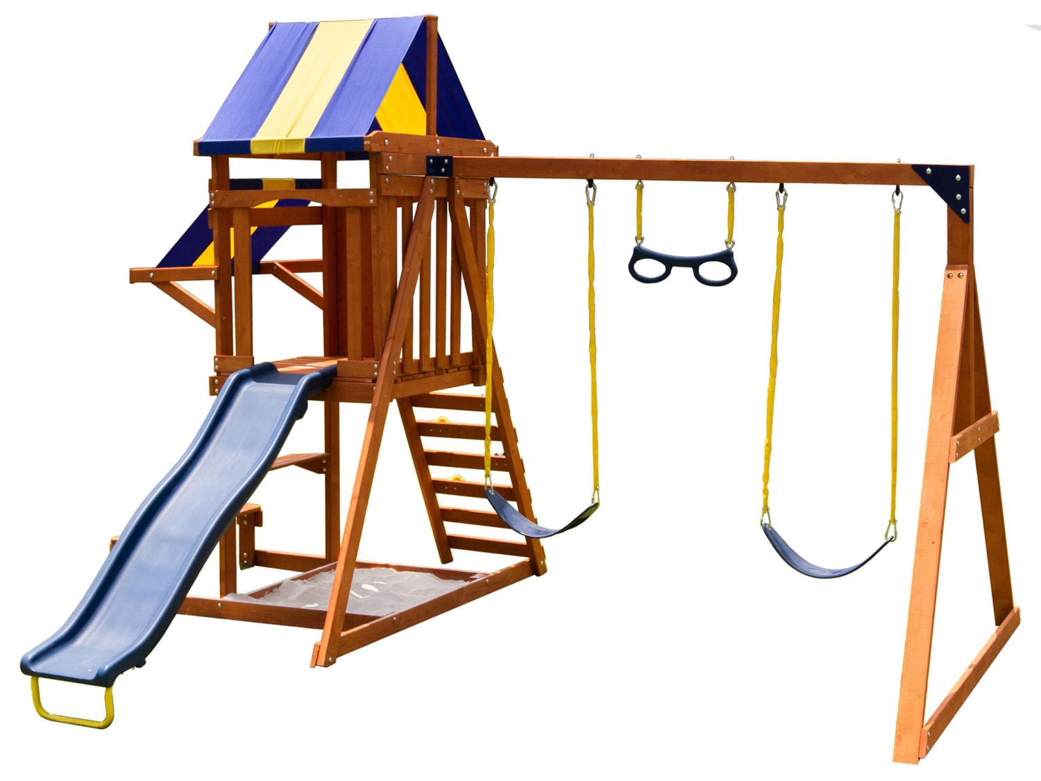Sportspower Sunnyslope Wooden Swing Set, Kids outdoor play