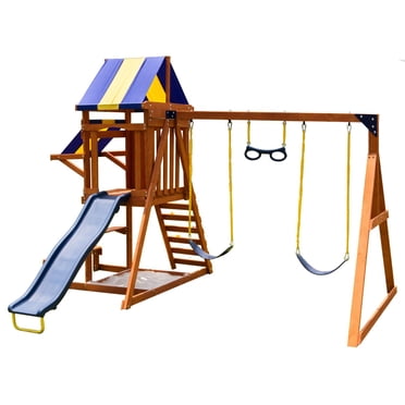 Ensemble de balançoire en bois Sunnyslope de Sportspower, équipement de jeu extérieur pour enfants