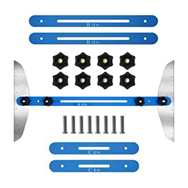 Huanglei Stair Tread Template Tool Stair Gauge Set Shelf Layout Measuring Tool For Stairs Partitions Self And Cutting Drywall