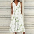 thumbnail image 1 of EGNMCR Robes de Fête pour Femmes Robe d'Été pour Femmes Design Décontracté Robe Dégradée Sans Manches Col en V Longue Robe, 1 of 5