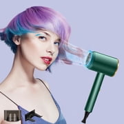 Qaailabf Hair Dryer, 800W Home Salon Blow Dryer with Hot Wind Comb, Low Noise, Includes Long Nozzles and Stand, Green