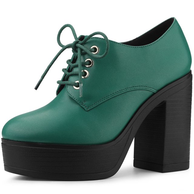Unique Bargains Bottines à Plateforme à Talon Bloc Haut pour Femmes