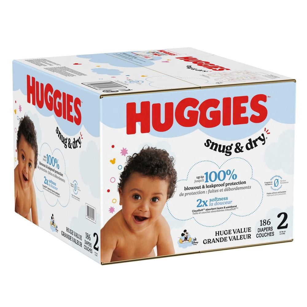 Huggies Snug & Dry Baby Diapers, 6 (28-44 lbs), 112 Ct
