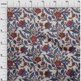 thumbnail image 3 of oneOone Viscose Chiffon Medium Blue Fabric Asian Floral Sewing Craft Projects Fabric Prints By Yard 42 Inch Wide, 3 of 5