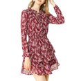 thumbnail image 1 of INSPIRE CHIC Robe en Mousseline à Taille Smockée à Imprimé Floral Vintage pour Femme, 1 of 4