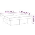 thumbnail image 2 of vidaXL Coffee Table Brown Oak 90x90x28 cm Engineered Wood, 2 of 5