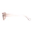 thumbnail image 4 of Women Classy Thick Temple Mod Cat Eye Plastic Sunglasses Beige Brown, 4 of 4