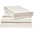 thumbnail image 3 of 400 Thread Count 100% Egyptian Cotton Sleeper Sofa Bed Sheet Set Stripe with 4 -PCS Fitted Straps, 3 of 5