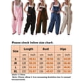 thumbnail image 2 of LUXUR Ladies Jumpsuits Solid Color Romper Sleeveless Overalls Classic Trousers With Pockets One Piece Pants Blue M, 2 of 4