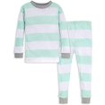 thumbnail image 1 of Burt's Bees Girls Pyjama Set Organic Cotton Green Rugby Stripe ( 7 ), 1 of 1