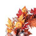 thumbnail image 2 of Haute Decor 24 Inch Fall Pumpkin Artificial Wreath w/ 30 Warm White Lights, 2 of 5