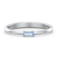 thumbnail image 1 of East-West Stackable Baguette Ring in Sterling Silver, 1 of 3