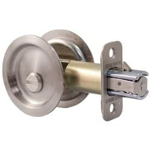 Serrure de Porte de Poche Ronde, Loquet d'Intimité (Lit / Salle de Bain), Jeu de 2-3/8 ", RCL, Nickel Satiné par Matériel Stone Harbor