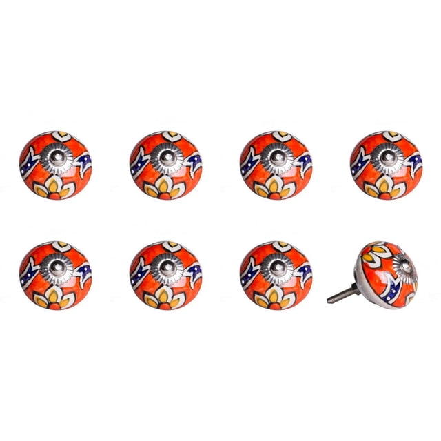KNOB-IT VINTAGE HANDPAINTED CERAMIC KNOBS (8 Pack) K000001