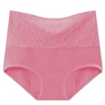 thumbnail image 3 of cfhntfmh 5pc Womens Cotton Underwear Stretchy High Waisted Plus Size Panties Breathable Solid Color Full Coverage Briefs, 3 of 6