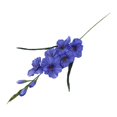 thumbnail image 2 of Artificial Gladiolus Flower Artificial Flower Wedding Flower with Stem for Party Blue, 2 of 9