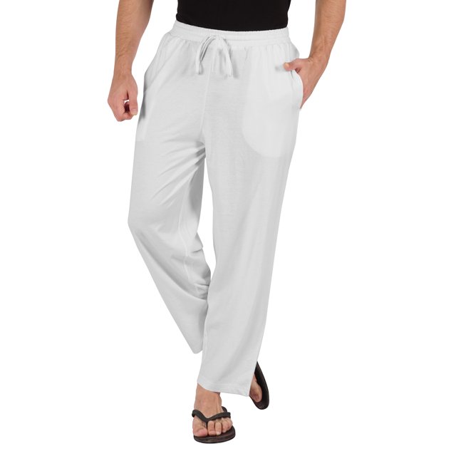 Inkmeso Solid Casual Bottom For Men's Lightweight Cotton Track Pants For Sleep/Workout Pajamas