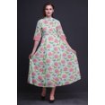 thumbnail image 2 of Bimba Robe Chemise Décontractée à Fleurs pour Femmes, Imprimé, Mi-Mollet, Swing, TG, 2 of 5