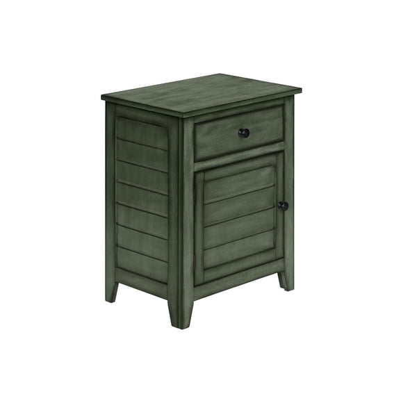 Monarch Specialties Accent Table, Nightstand, Storage Drawer, End, Side Table, Bedroom, Lamp, Storage, Antique Green Veneer, Transitional