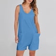 thumbnail image 2 of Timegard Combinaison Sans Manches Rompers pour Femme avec Poches et Col Rond pour des Vacances à la Plage, 2 of 7