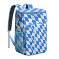 thumbnail image 1 of Striped and Checkered Fusion Insulated Backpack Cooler - 20L Leakproof Soft Cooler for Beach & Road Trips, 1 of 5