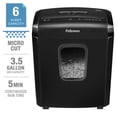 thumbnail image 1 of Fellowes Micro shred 6M Micro-cut Shredder (Black), 1 of 4