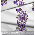 thumbnail image 3 of Soimoi Polyester Crepe Fabric Leaves & Floral Block Decor Fabric Printed Yard 42 Inch Wide, 3 of 3
