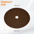 thumbnail image 2 of Uxcell 6pcs Tree Mulch Ring 24.4 Inch Non-Woven Round Tree Protector Weed Barrier Mat Plant Cover Rings for Weed Grass Control Root Protection, Brown, 2 of 7