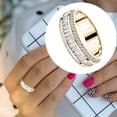 thumbnail image 4 of Kcodviy Gold Triple Rhinestone Rings Women Rings Size 8 Women Full Zircon Ring Cute Rings for Women Ladies Jewelry Rings for Mens Rings Pack Women Size 5 11, 4 of 5