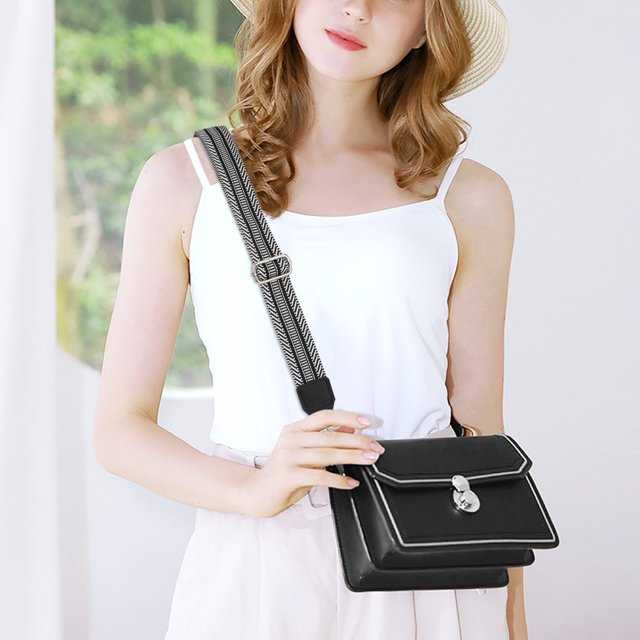 relayinert Adjustable Bag Strap Add Touch Of Personality To Shoulder Bag Adjustable Length Silver buckle 1Set