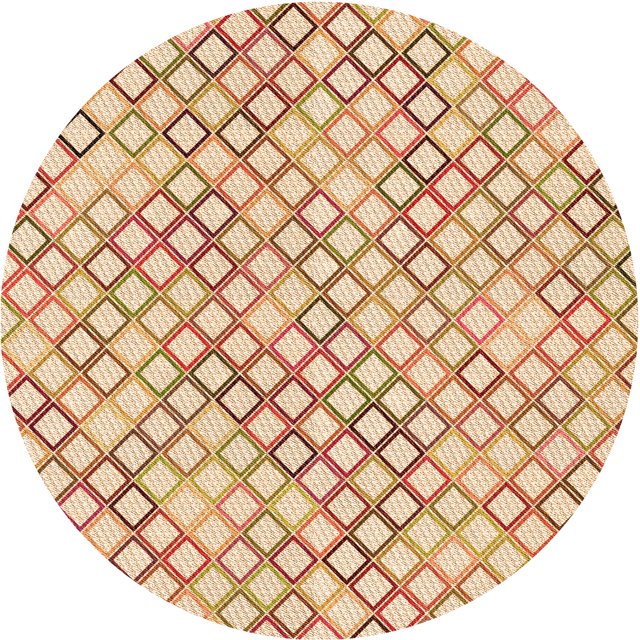 Ahgly Company Machine Washable Indoor Round Transitional Golden Blonde Gold Area Rugs, 7' Round