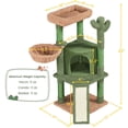 thumbnail image 4 of Yaheetech 42 Inch Cactus Cat Tree with Tall Scratching Posts, Green/Brown, 4 of 8
