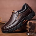 thumbnail image 3 of Chaussures en Cuir pour Homme d'Affaires Décontractées Respirantes Chaussures Simples, 3 of 8
