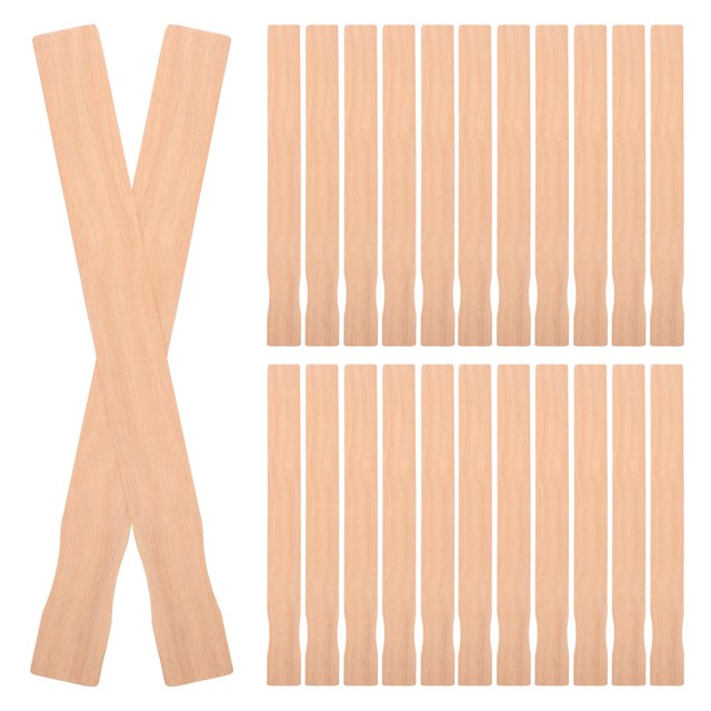 Shisuyan Light Brown Wooden Paint Mixing Stick for Home Projects Convenient Manual Operation 25pcs