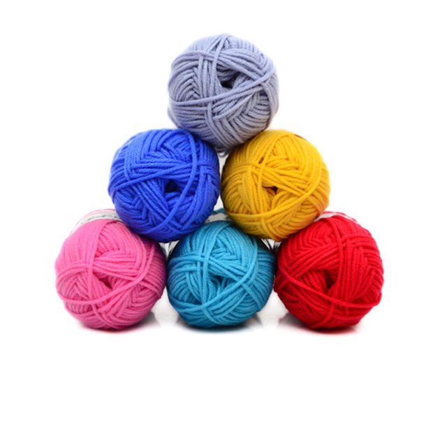 Wweixi Multi Color Acrylic Yarn, 50g