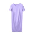 thumbnail image 2 of asjyhkr Nuisette pour Femme Grande Taille Sans Manches à Col Ras du Cou Hauts Couleur Unie Léger Respirant Ample Décontracté Tenue d'Intérieur Vêtement de Nuit Robe de Pyjama,TG-5TG, 2 of 4