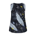 thumbnail image 3 of UPPADA Camisoles Mignonnes pour Femmes Tendance Col Rond à Fleurs Hauts d'Été Sans Manches Blouses Chic Décontracté Débardeurs Graphiques Noir,P, 3 of 5