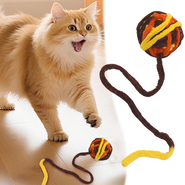 Jouet Interactif pour Chat avec Cordes et Fil pour Jeu Intérieur Exercice