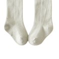 thumbnail image 4 of Little Girls Stockings  Plain Color/Patchwork Side Bow-Knot Midi Tube Socks  Breathable Elastic Knee-Length Socks, 4 of 5