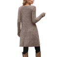 thumbnail image 4 of SHTXOZHI Robe Chandail en Tricot à Manches Longues et Col Ras du Cou Décontractée d'Automne et d'Hiver pour Femmes avec Poches, 4 of 5