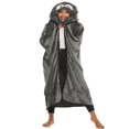 thumbnail image 2 of Women Wearable Blanket Flannel Hoodie Throw Cloak with Hand Pocket, 2 of 8