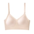 thumbnail image 1 of Kcodviy Low Back Bra for Women Bras Wireless Front Closure Women Wirefree Seamless Bra Tan Bra Backless Multiway Straps Convertible Women Bras Plus Size Halter Bra with Padded Removeable, 1 of 9