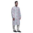 thumbnail image 2 of Atasi Kurta Pyjama de Fête pour Hommes, Col Mandarin, Ensemble Ethnique Imprimé Kurta, 2 of 5