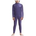 thumbnail image 3 of LUOGENLI Tout-Petits Enfants Filles Garçons Doux Confortable Uni Raglan Vêtements de Nuit Ensemble 2 Pcs Tenues pour Garçons Tendance avec Poches Marine 3-4 Ans, 3 of 4