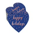 thumbnail image 1 of Inkdotpot Rose Gold Foil Paper Hang Tag Happy Holiday Favor Tag 50 Pieces, 1 of 6